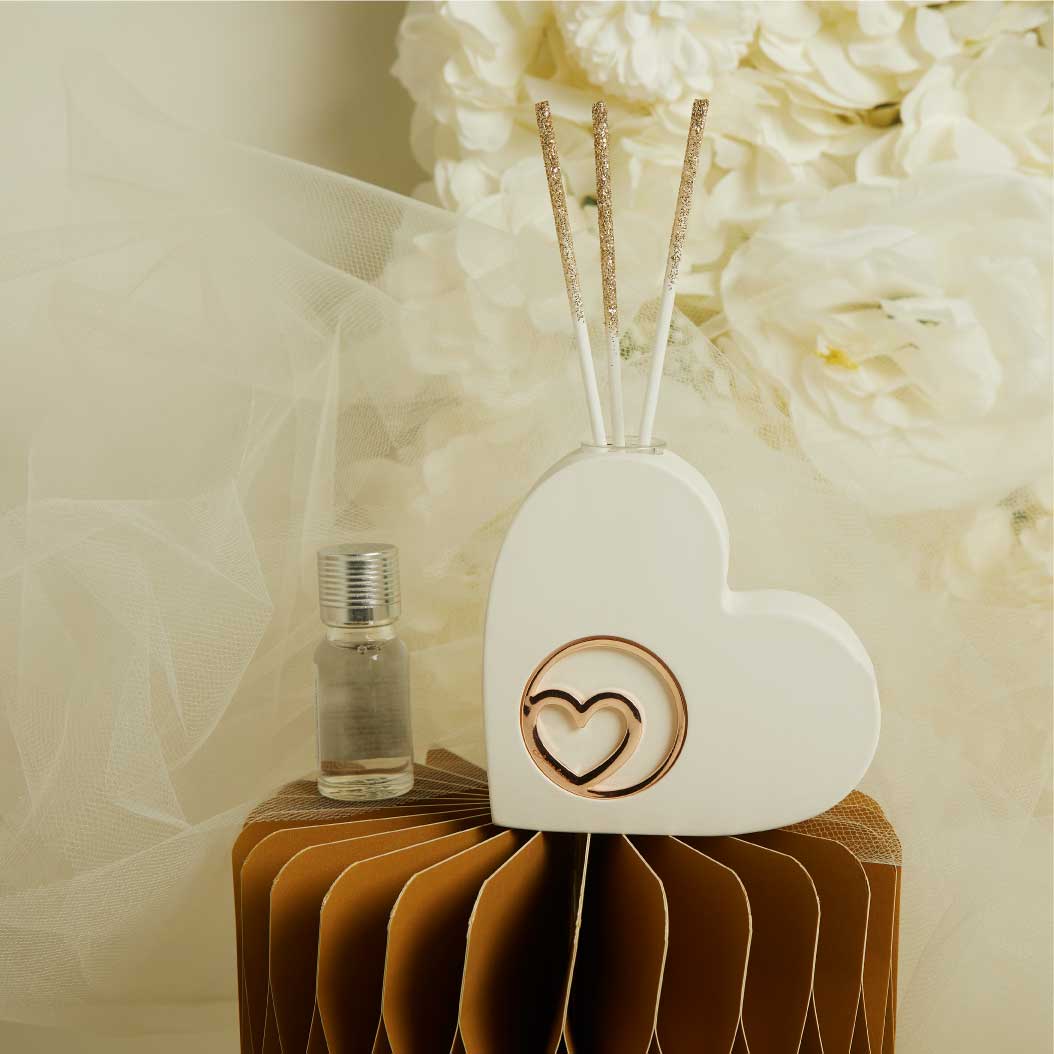 26271 - diffusore cuore con cuore oro rosa