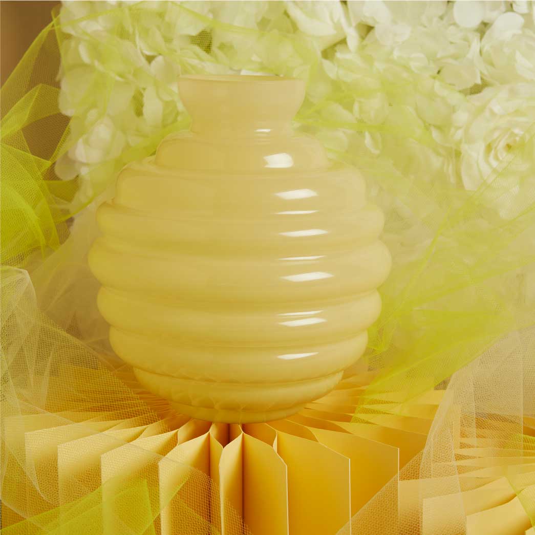 26166 - VASO GRANDE GIALLO 18X20