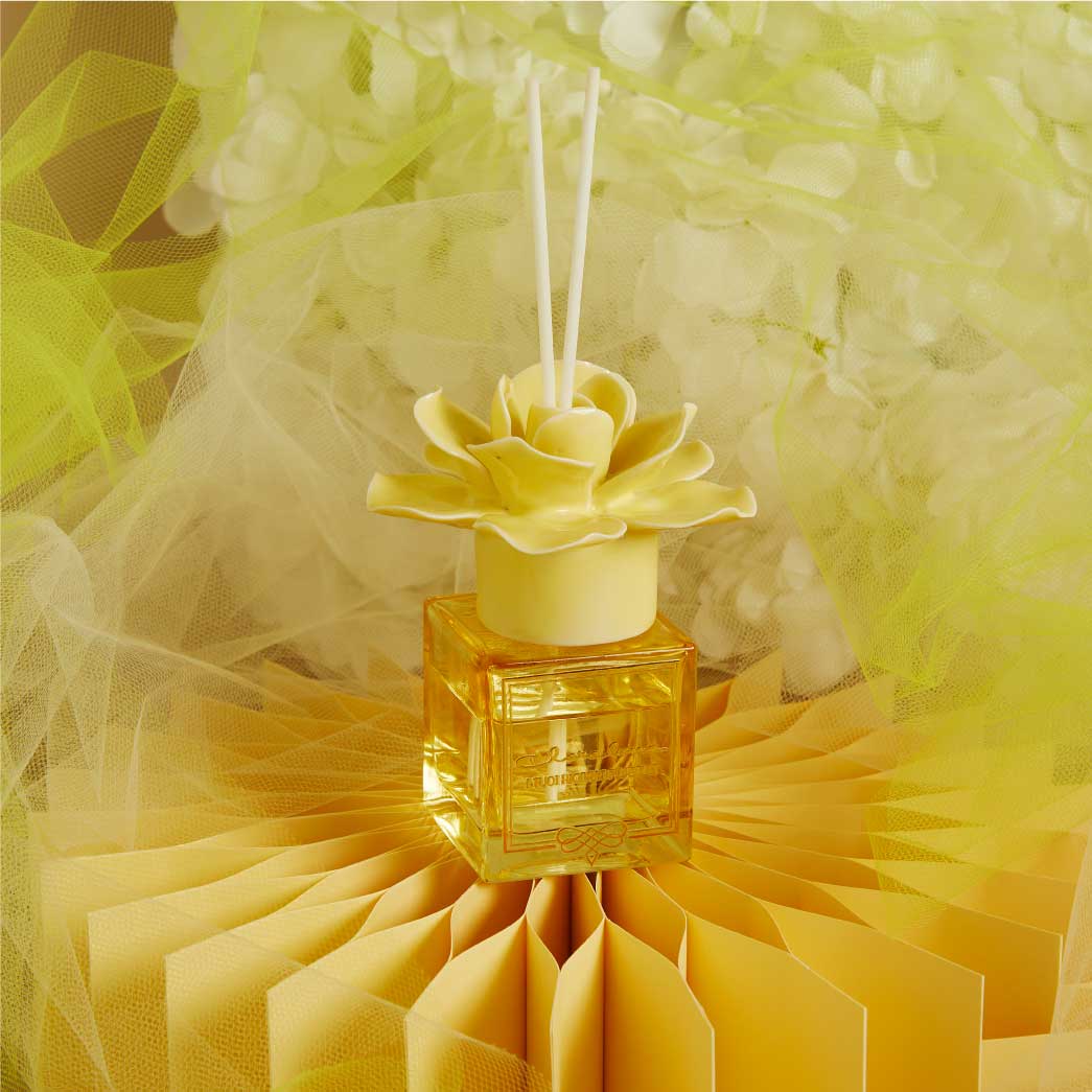 26163 - DIFFUSORE CON FIORE GIALLO 100ML 5,7X5,7X12