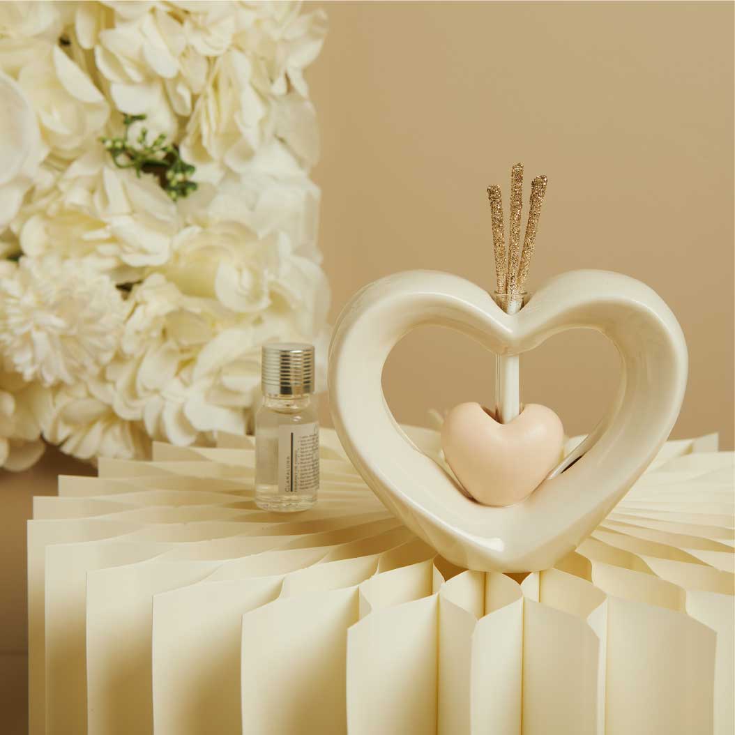 26113 - DIFFUSORE CUORE CON CUORE TORTORA 12,4X5,3X10,4