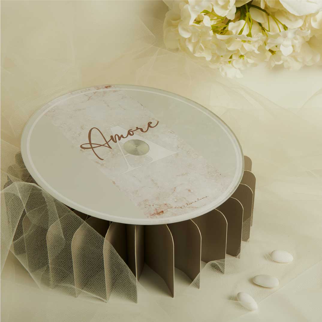 26047 - VASSOIO GIREVOLE DECORO AMORE 25X0,4